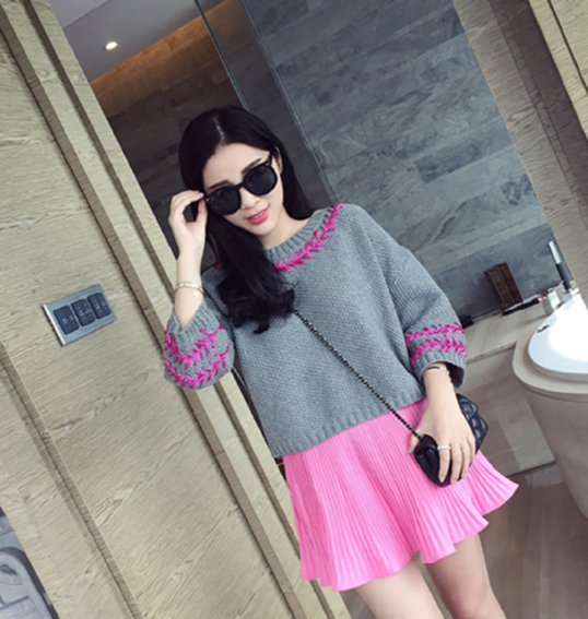 WT6452 Fashion Top Grey