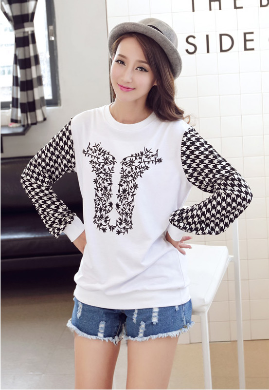 WT6463 Korea Stylish Top White