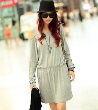 WD6464 Stylish Dress Grey