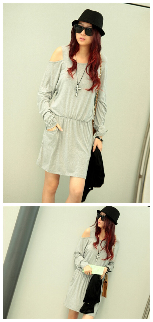 WD6464 Stylish Dress Grey