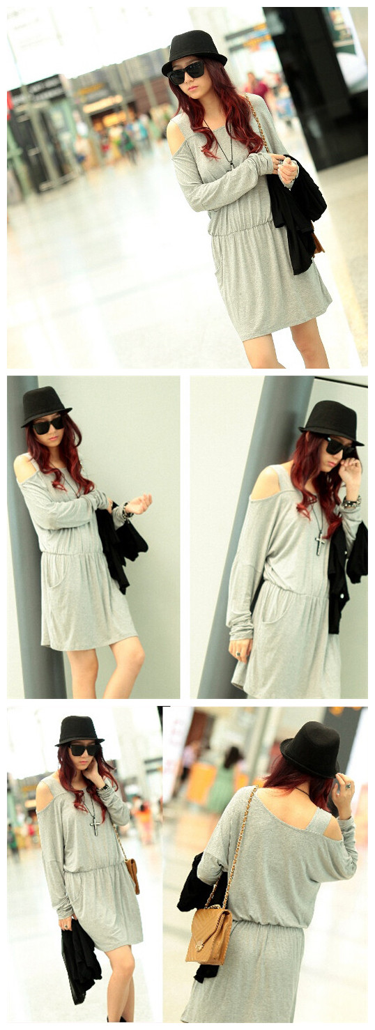 WD6464 Stylish Dress Grey