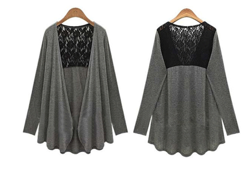 WJ6483 Europe Fashion Cardigan Grey