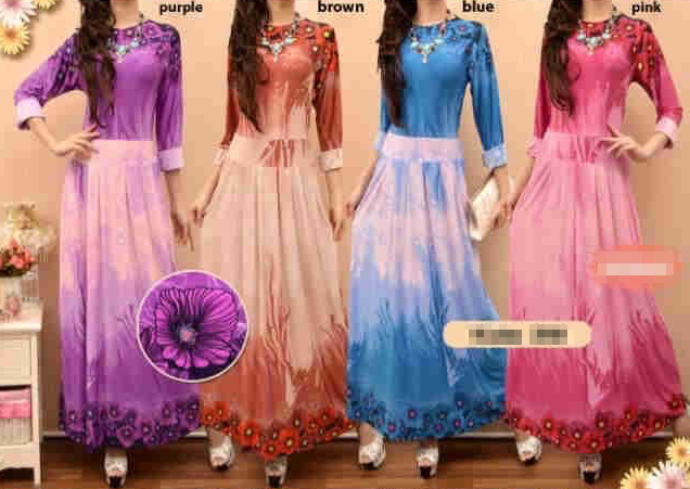 WH1134 Colourful Jubah Pink