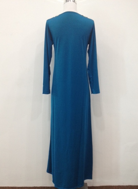 WH1135 Fashion Floral Jubah Blue