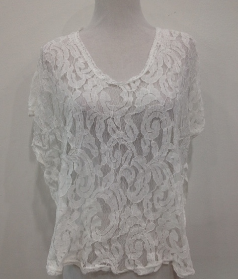 WT6158 Sexy Lace Top White