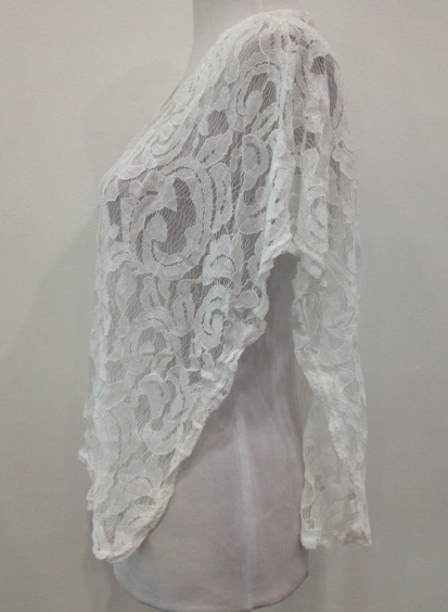 WT6158 Sexy Lace Top White