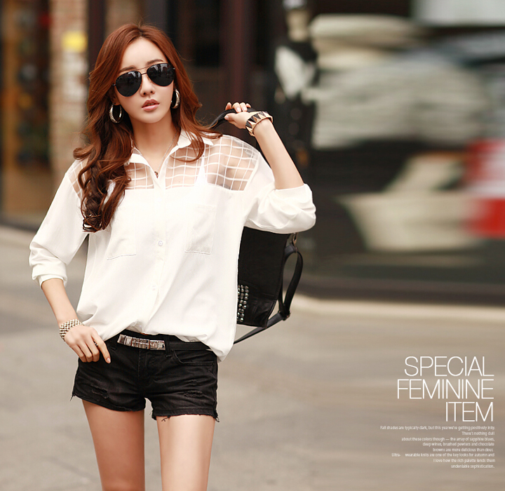 WT6503 Fashion Sexy Top White