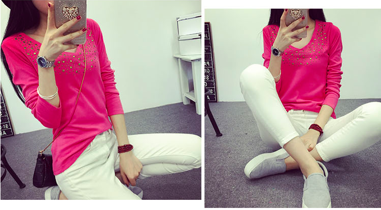 WT6537 Fashion Casual Top Pink