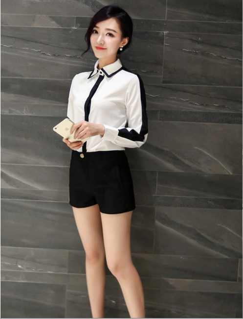 WT6576 Korea Fashion Top White