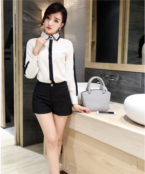 WT6576 Korea Fashion Top White