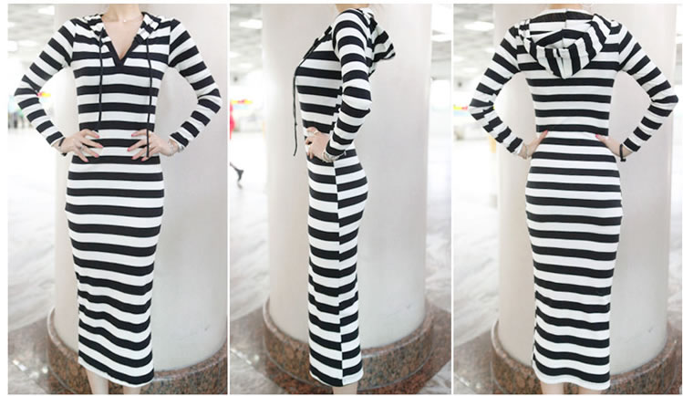 WD6586 Sexy Stripe Dress As Picture