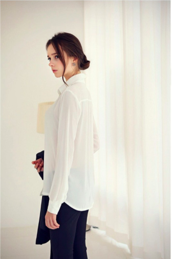 WT6626 Fashion Collar Top White