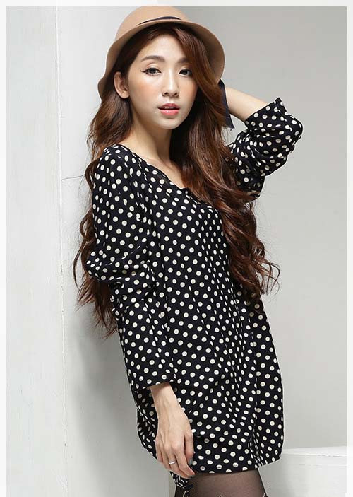 WT6635 Polka Dot Top As Picture