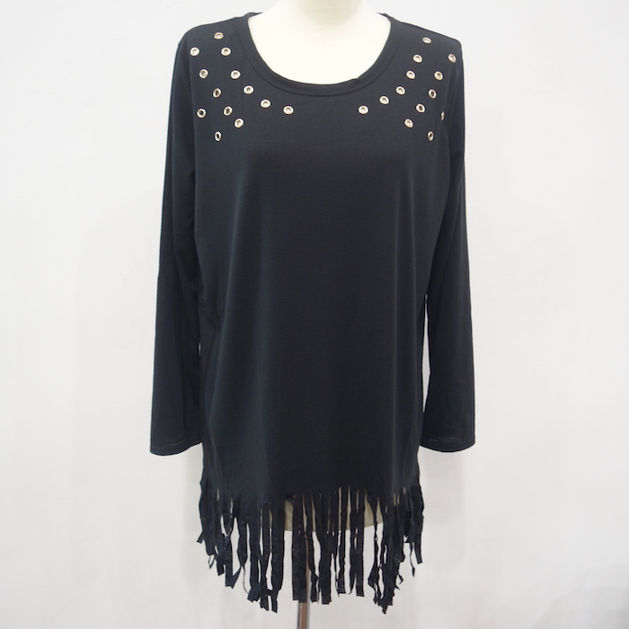 WT6649 Stylish Top Black