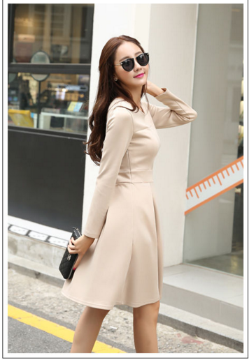 WD6655 Elegant Dress Apricot