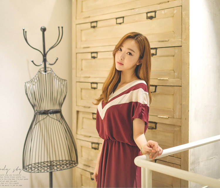 WD6665 Korea Fashion Dress As Picture