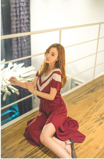 WD6665 Korea Fashion Dress As Picture