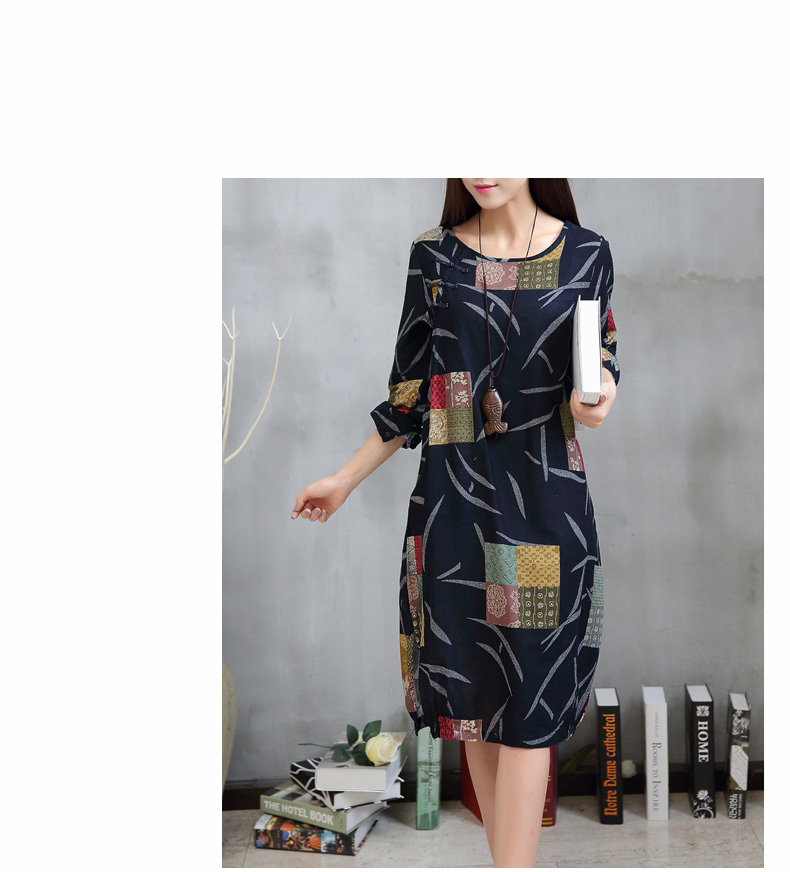 WD6670 Fashion Dress Dark Blue