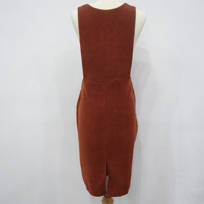 WD6673 Fashion Sleeveless Dress Brown