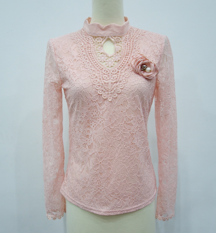 WT6676 Lace Top Pink