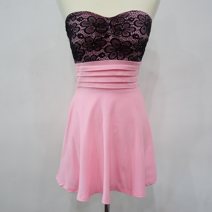 WD6679 Sexy Tube Dress Pink