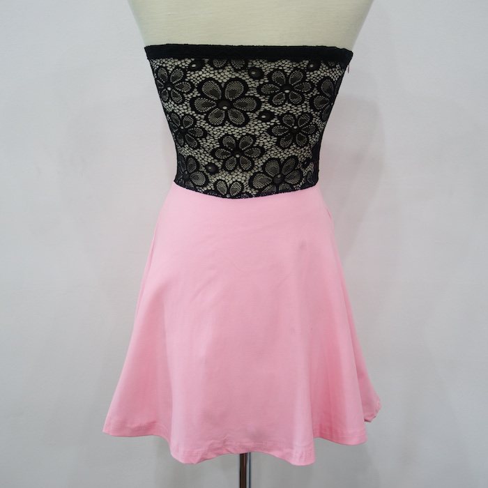 WD6679 Sexy Tube Dress Pink