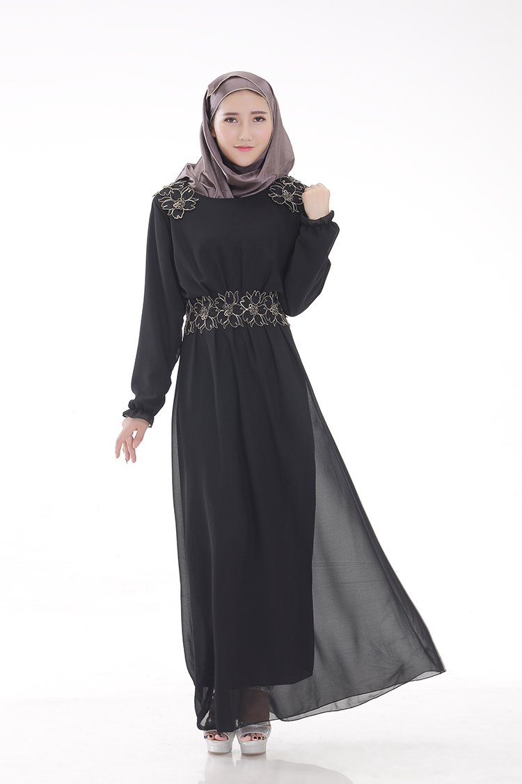 WH3335 Fashion Jubah Black