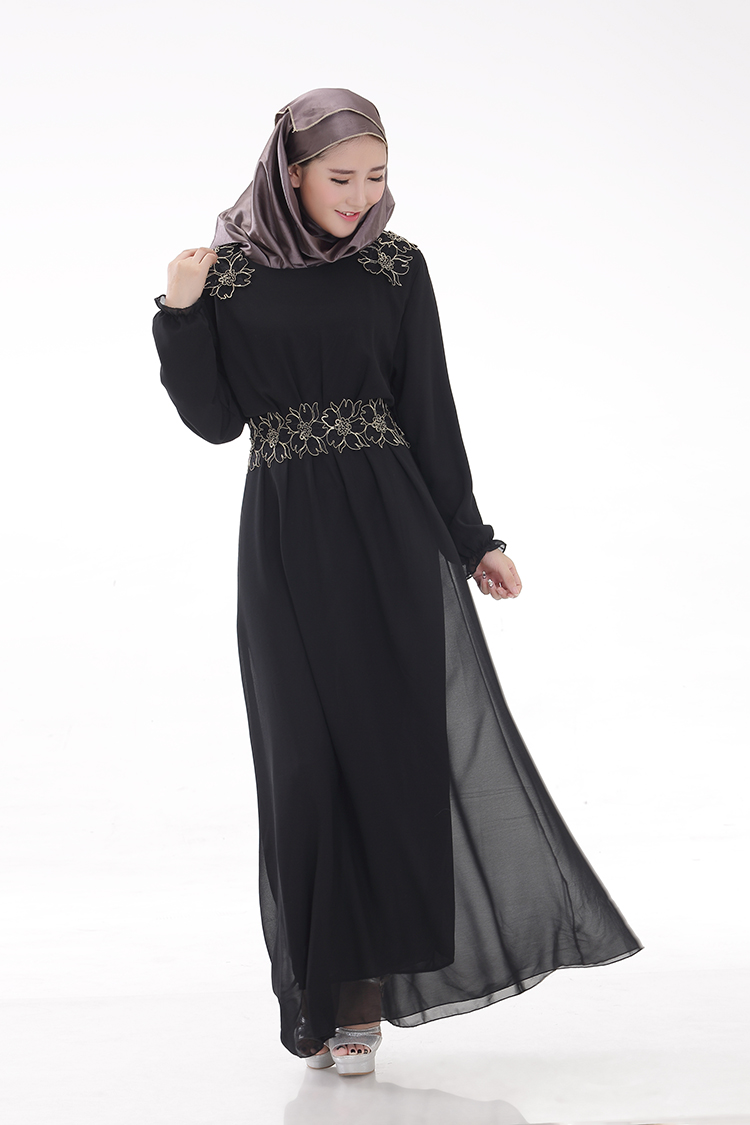 WH3335 Fashion Jubah Black