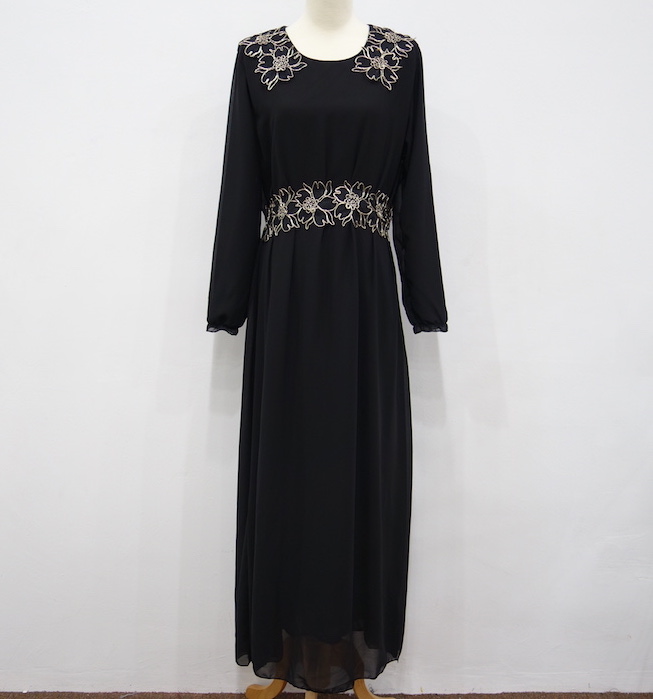 WH3335 Fashion Jubah Black