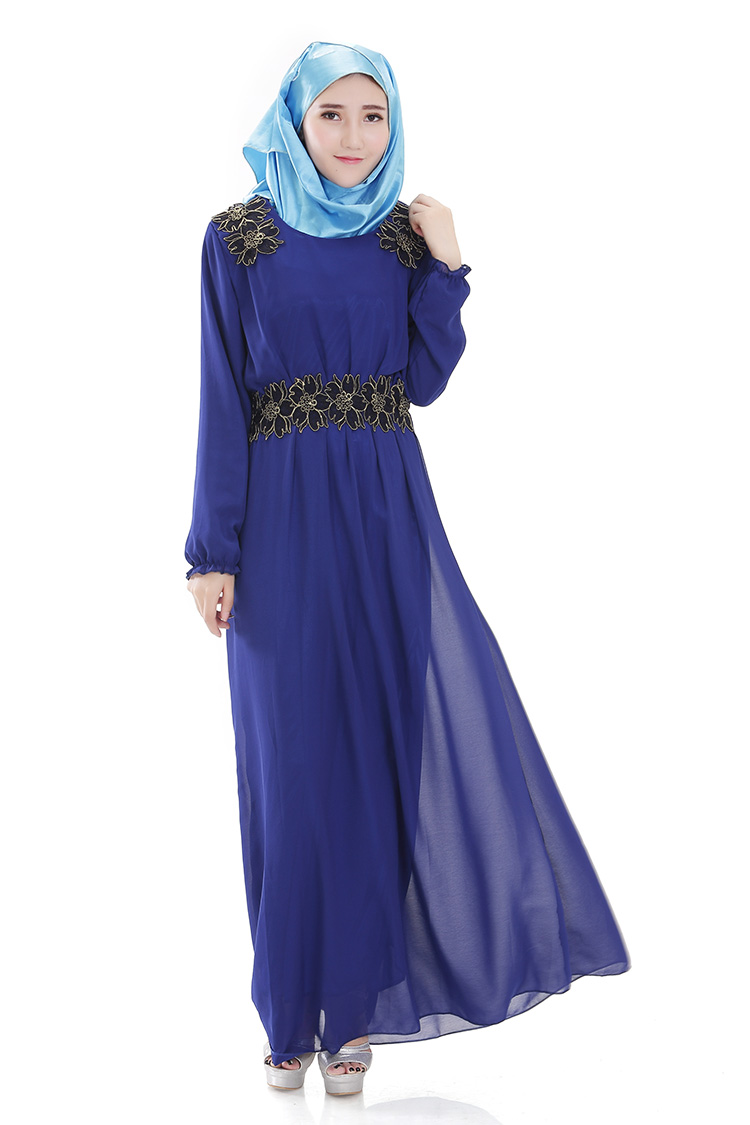 WH3335 Fashion Jubah Dark Blue