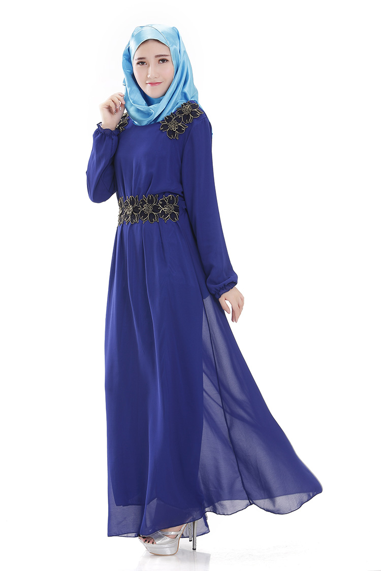 WH3335 Fashion Jubah Dark Blue