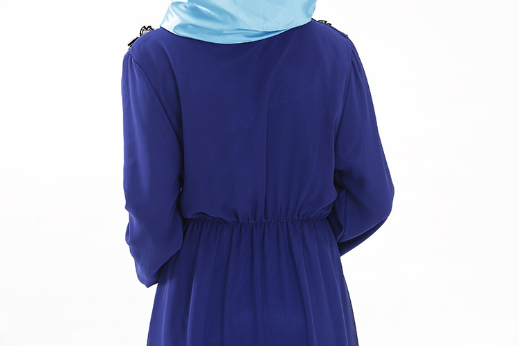 WH3335 Fashion Jubah Dark Blue