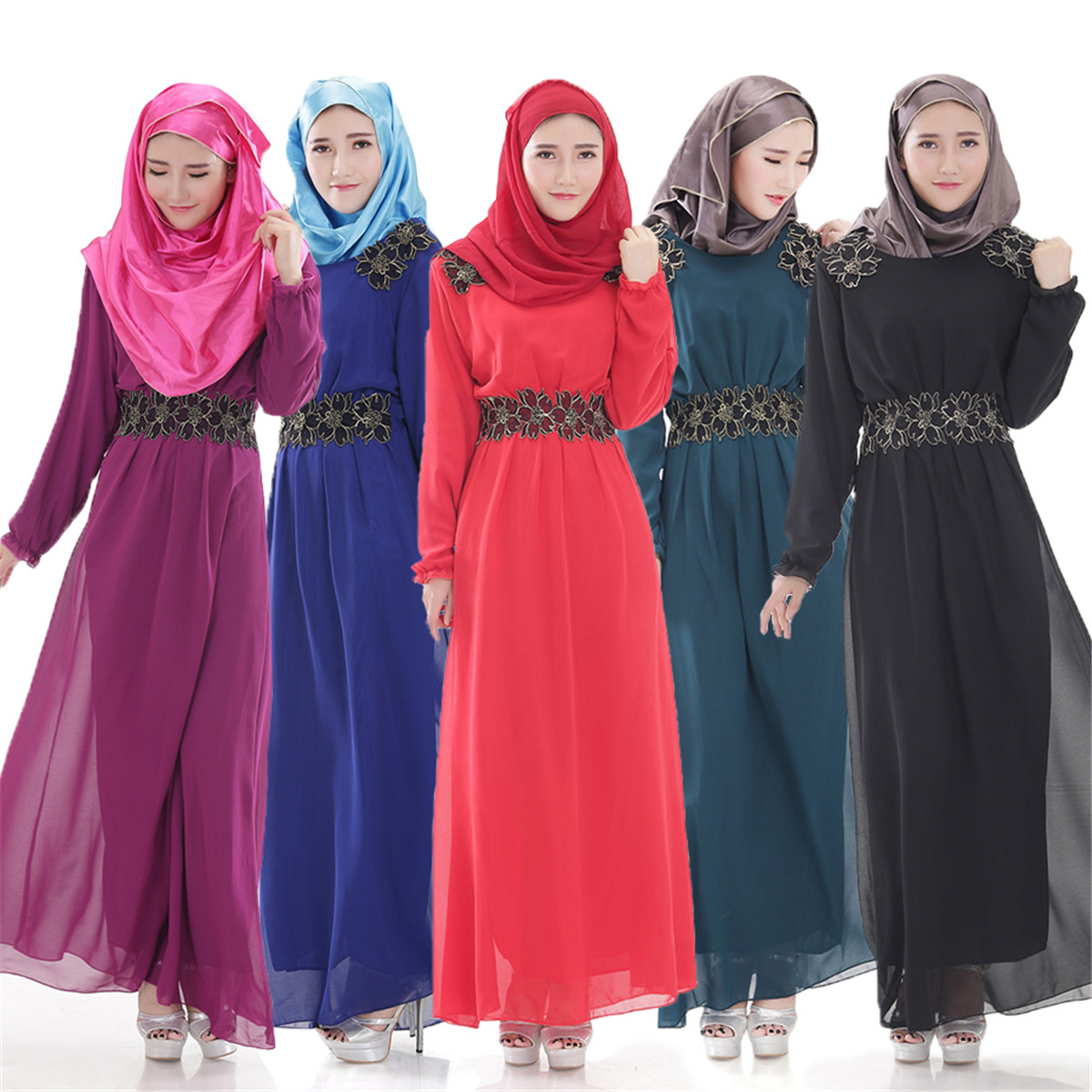 WH3335 Fashion Jubah Dark Blue