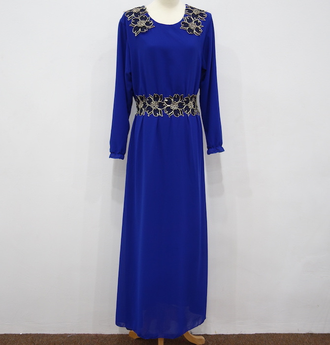 WH3335 Fashion Jubah Dark Blue