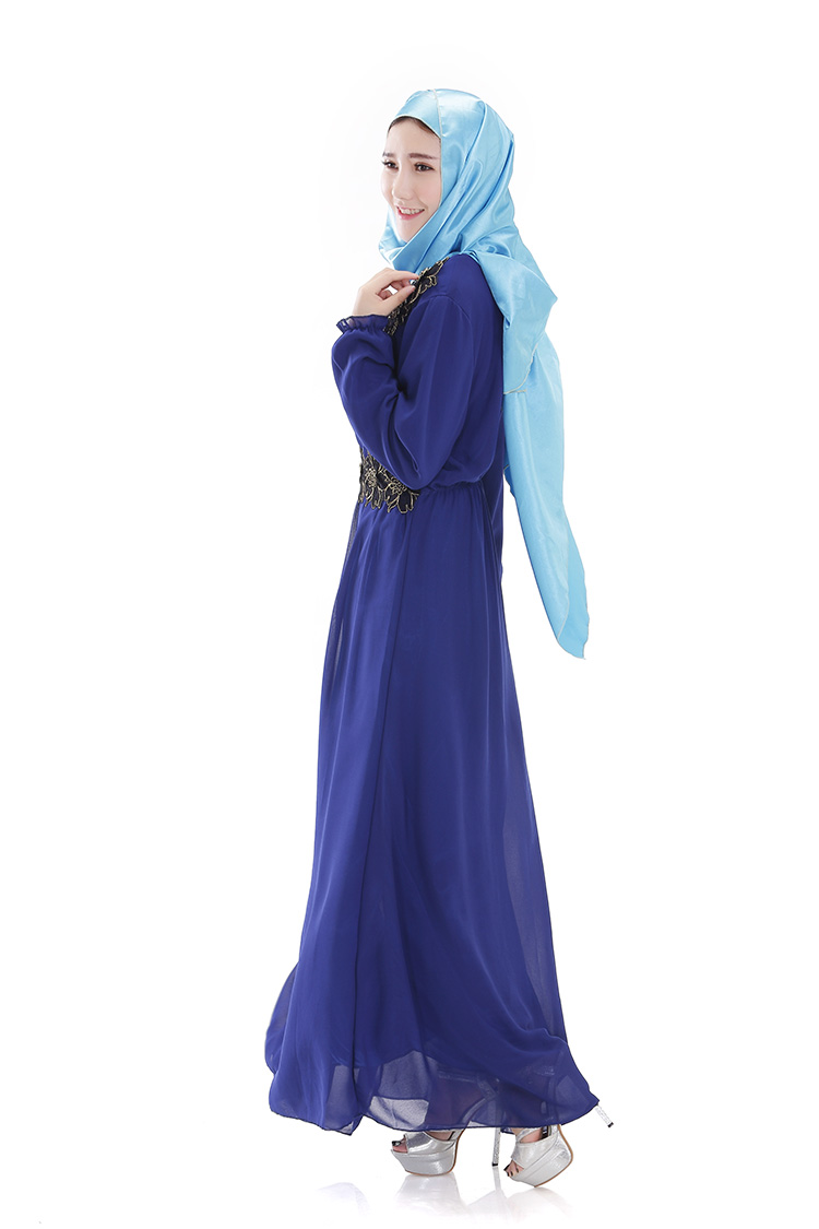 WH3335 Fashion Jubah Dark Blue