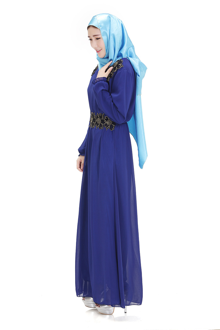 WH3335 Fashion Jubah Dark Blue