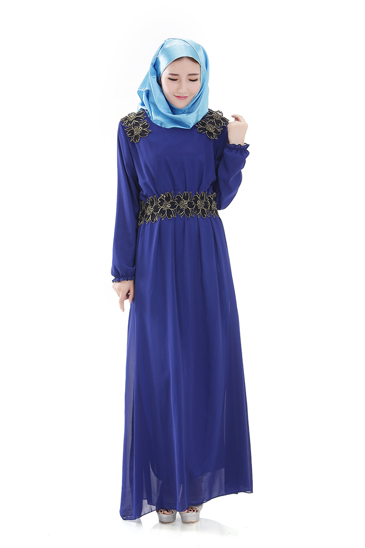 WH3335 Fashion Jubah Dark Blue