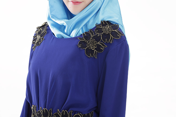 WH3335 Fashion Jubah Dark Blue