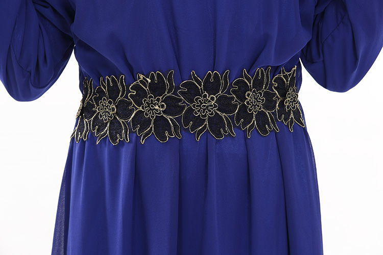 WH3335 Fashion Jubah Dark Blue