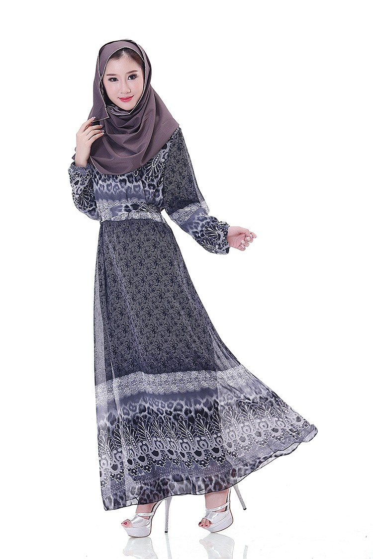 WH3338 Fashion Jubah Black