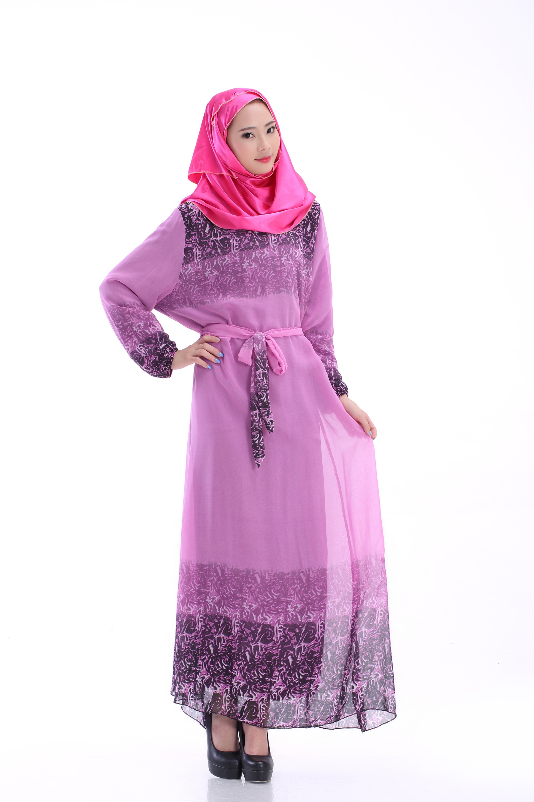 WH3339 Stylish Jubah Purple