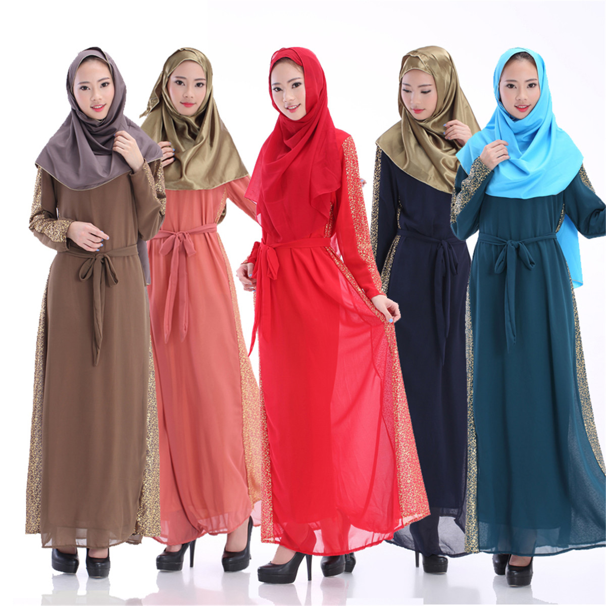 WH3341 Fashion Jubah Brown