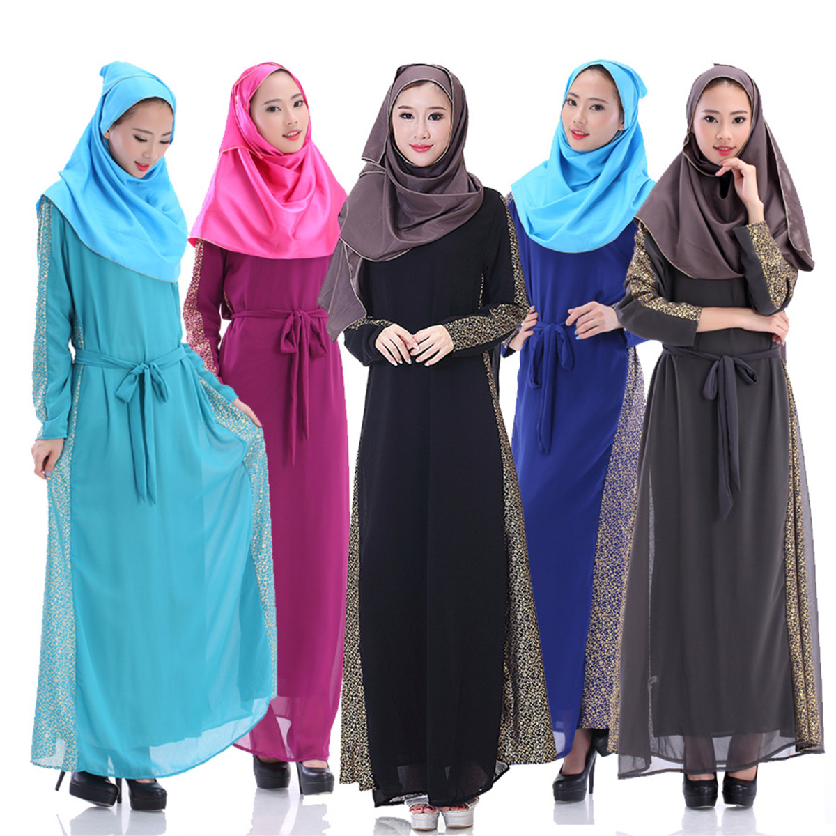 WH3341 Fashion Jubah Dark Blue