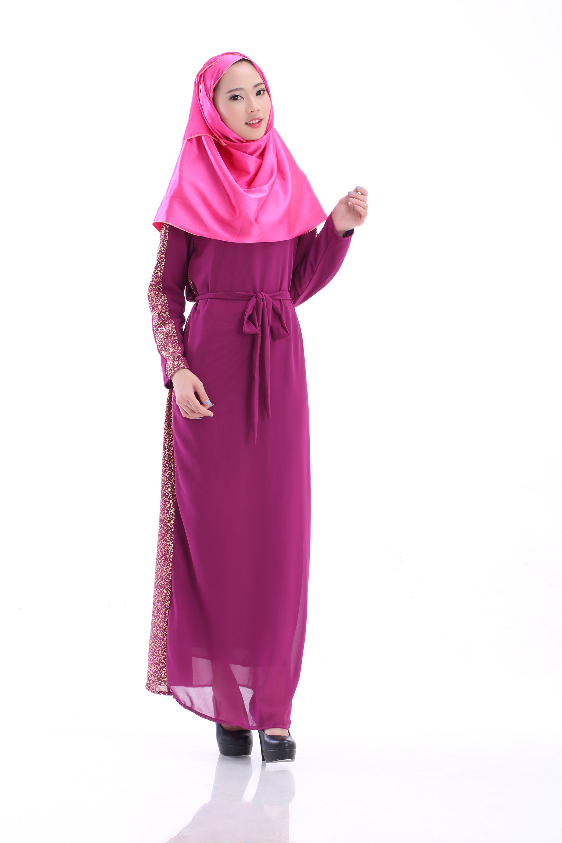 WH3341 Fashion Jubah Purple