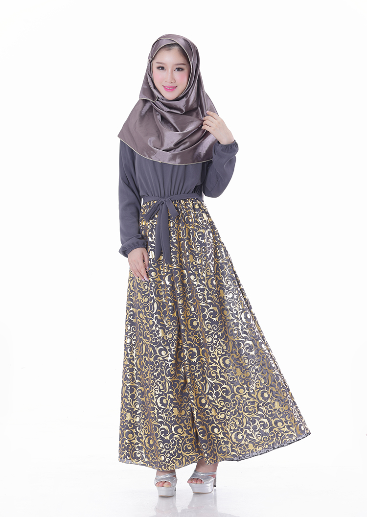 WH3343 Stylish Jubah Grey