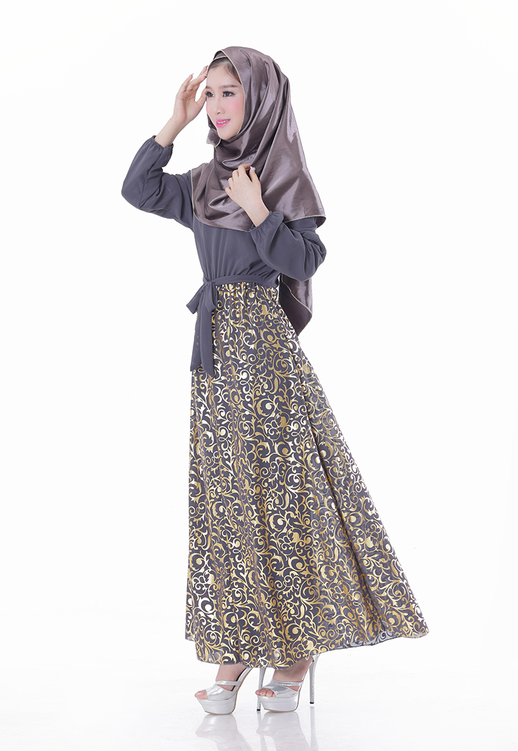 WH3343 Stylish Jubah Grey