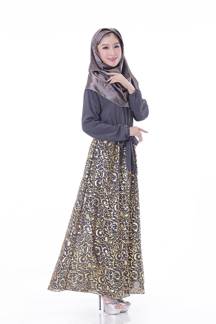 WH3343 Stylish Jubah Grey