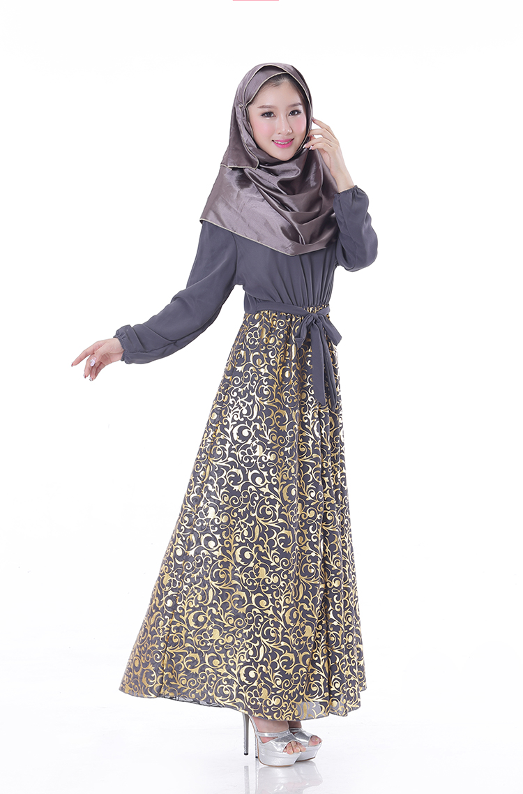 WH3343 Stylish Jubah Grey