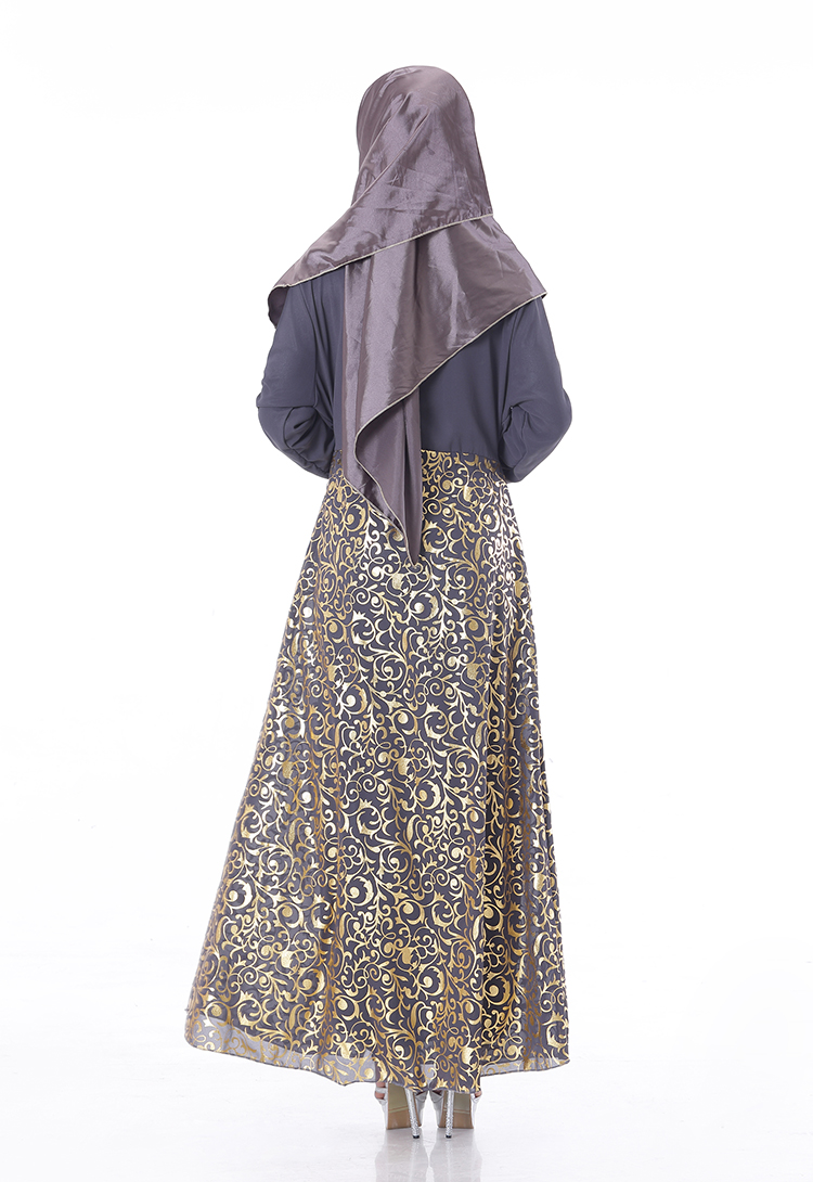 WH3343 Stylish Jubah Grey