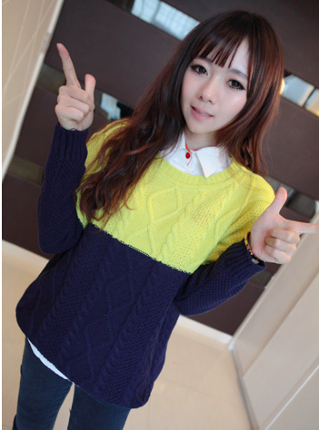 WT3614 Colourful Top Yellow